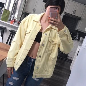 Yellow Corduroy Trucker Jacket